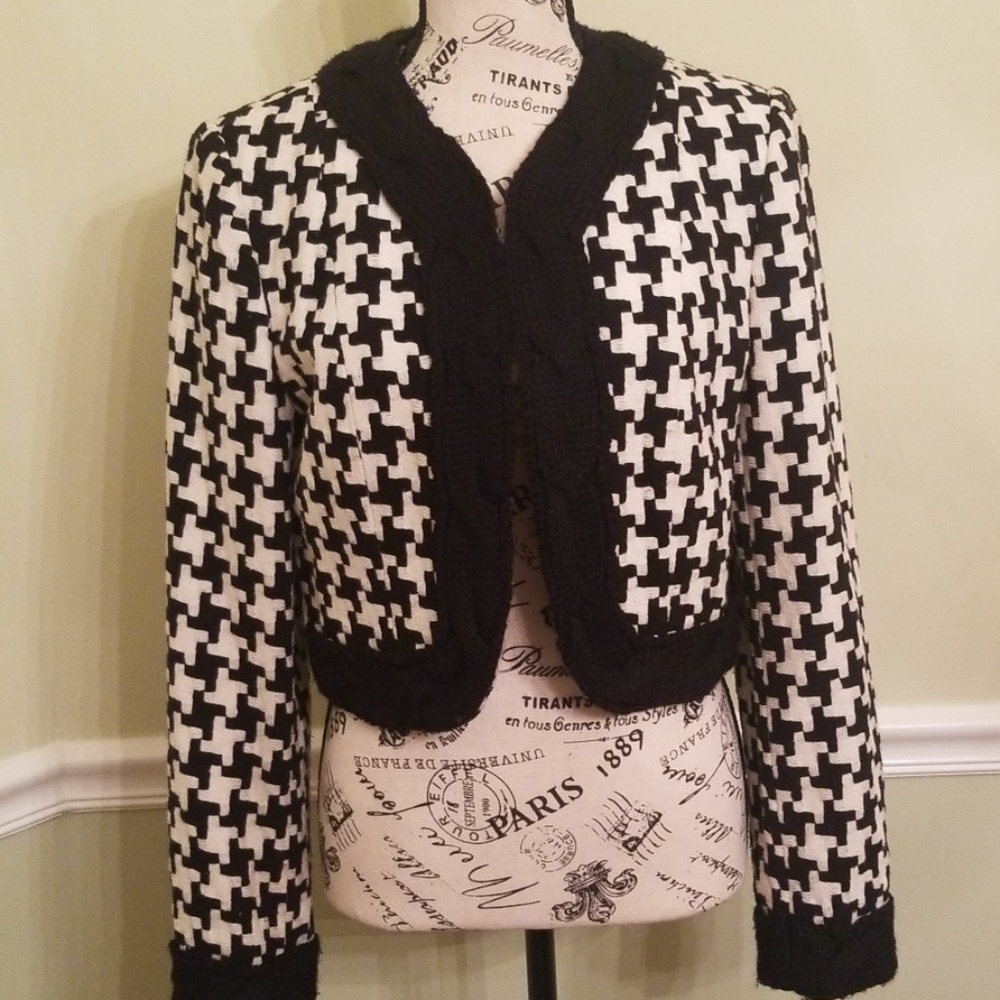 Houndstooth Short Jacket